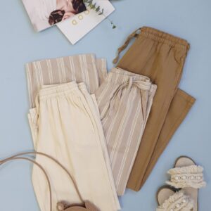 پیشنهاد ویژه 177 شلوار لینن راه راه